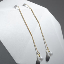 Серьги с жемчугом Цепочки you make me happy, цвет МИКС