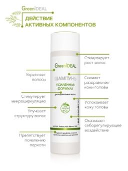 Шампунь Усиленная формула (натуральный, бессульфатный) - Greenideal фото 3
