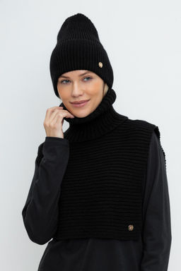 ЕВ 205/24ш/черный шапка жен