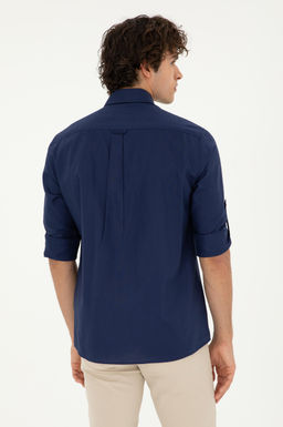 U. S. Polo Assn / Мужская темно-синяя рубашка с длинным рукавом - U.s. polo assn фото 12