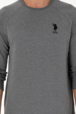 Erkek Antrasit Melanj Basic Sweatshirt