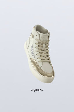 METALLIC HIGH TOP SNEAKERS - Zara фото 4