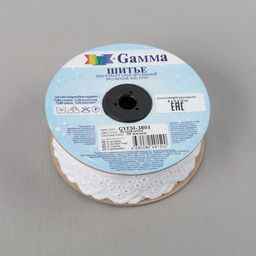 Шитье Gamma 38 мм GYEM-3801 в рулоне 9 м 0.2 м Турция белый