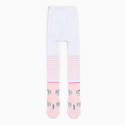 Колготки детские «Мари», Коты аристократы, рост 116-122 см, цвет белый/розовый