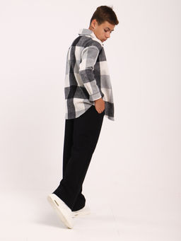 Рубашка Гранж коричневая клетка - Ладошки фото 56