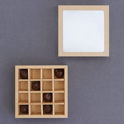 Цена за 5 шт. Коробка для конфет, крафт, 17,5 х 17,5 х 4 см - Simaland фото 3