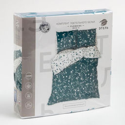 Постельное белье Этель 2 сп Flowers (вид 2) 175*215 см, 200*220 см,70*70 см -2 шт фото 2