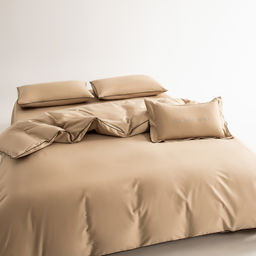 Комплект постельного белья Однотонный Сатин Элитный на резинке OCER005 180*200*30;160*200*30;140*200*30 Евро 4 Наволочки