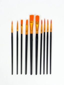 Набор кистей синтетика, 10 шт