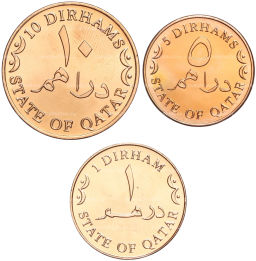 Набор из 3 монет 2012 года Катар