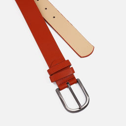 Ремень женский, ширина 3,5 см, винт, пряжка металл, цвет оранжевый - Simaland фото 2