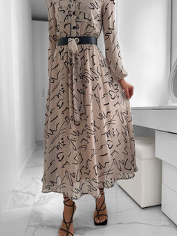 Платье Кэсси (серо-бежевый)