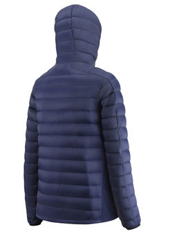 Куртка мужская гибридная стёганая с капюшоном с графеновой подкладкой темно-синего цвета 9621_1TS