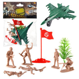 Игровой набор Abtoys Боевая сила 9 предметов (самолет, солдатики, аксессуары) фото 2