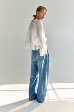 Blusa con detalles de encaje - H&m фото 3