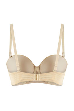 TRENDYOLMILLA Beyaz Micro Cizgili Butun Kap Straplez Orme Sutyen THMSS25SU00037  фото 15