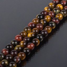 Бусины для украшений из Тигрового,Соколиного и Бычьего глаза 38 см