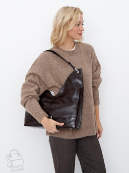 Сумка женская кожаная 98380-1SP coffee Velina Fabbiano-Safena