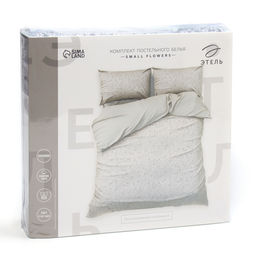 Постельное бельё Этель евро Small flowers, 200х217 см, 220х240 см, 50х70 см -2 шт, поплин  фото 12
