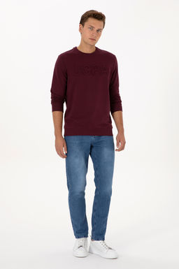 Erkek Bordo Basic Sweatshirt - U.s. polo assn фото 4