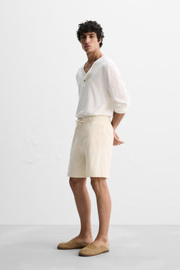 TEXTURED RELAXED FIT BERMUDA SHORTS - Zara фото 4