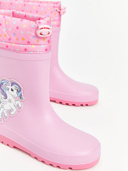 Bask?l? K?z ?ocuk Ya?mur Botu - Waikiki фото 3