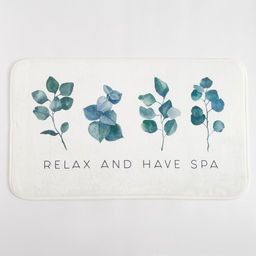 Коврик для ванной «Этель. Эвкалипт», 80×50 см, велюр