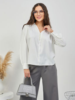 Блузка Пэги (белый) - Nadi bordo фото 2