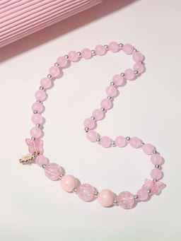 Бусы детские Выбражулька «Бабочка с ромашкой», розовые