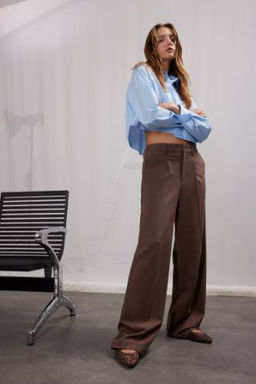 Sevgililer Gunu Wide Leg Esofman Alt? Genis Bol Paca Basic Duz Cift Cepli Yuksek Bel Standart Boy