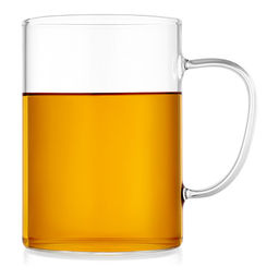 Кружка стеклянная для чая и кофе Plain, 0.4 л, цвет прозрачный