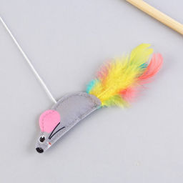 Дразнилка из фетра Мышка, 7,8х3,1 см - Пушистое счастье фото 3