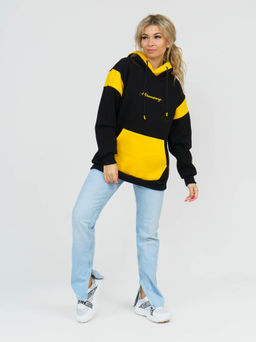 879 Толстовка "черный/желтый"