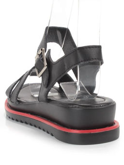 08-PEXL76-2 BLACK Босоножки женские (натуральная кожа)