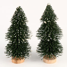 Миниатюра кукольная «Ёлочка со снегом», набор 2 шт., размер 1 шт. — 14×6×6 см