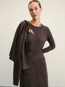 Базовый лонгслив из хлопка / Zarina