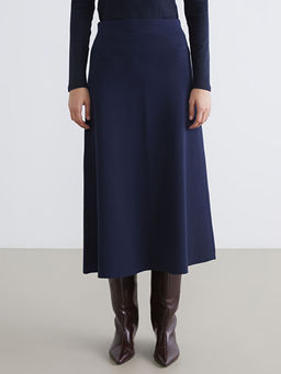 Beli Lastikli Triko Etek