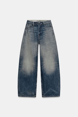 TRF FOLDED WAISTBAND MID-WAIST JEANS