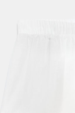 SHORTS BORDADOS CON LINO ZW COLLECTION / Blanco roto - Zara фото 8