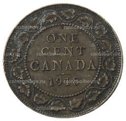 Монета 1 цент 1918 года Канада