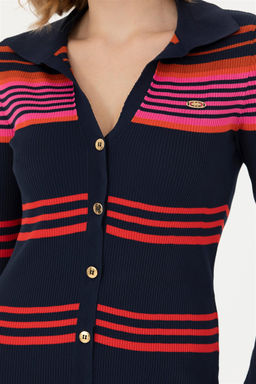 Женское темно-синее трикотажное платье - U.s. polo assn фото 7