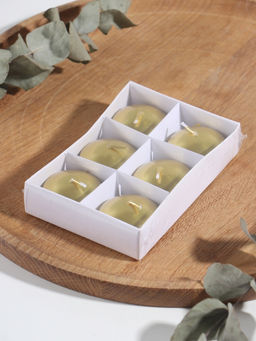 Набор свечей плавающих «Овал», 6 шт., золотистая, 4×2 см