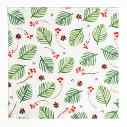 Набор новогодних салфеток С Новым Годом с декоративными кольцами, 40х40 см - 4 шт, хлопок, саржа - Этель фото 4