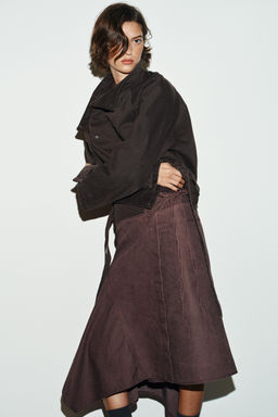 WASHED-EFFECT ASYMMETRIC SARONG SKIRT - Zara фото 3