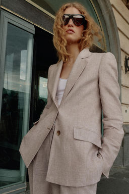 BLAZER PINZAS CON LINO / Arena / Vigor? - Zara фото 8