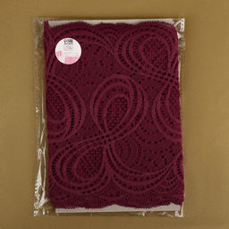 Кружевная эластичная ткань, 180 мм, 2.7±0.5 м, бордовая