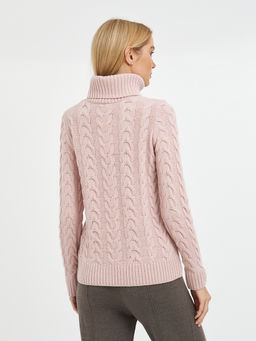 водолазка женская розовая с косами - Glenfield фото 7