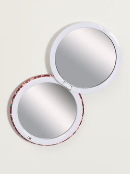 Зеркало складное «Цветочная поляна», d=7.5 см, с увеличением х2, МИКС