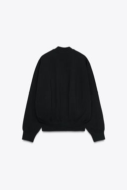 CHAQUETA BOMBER INTERLOCK / Negro - Zara фото 7
