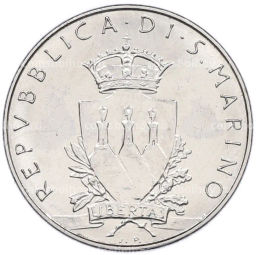 Монета 50 лир 1979 года Сан-Марино